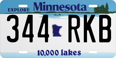 MN license plate 344RKB