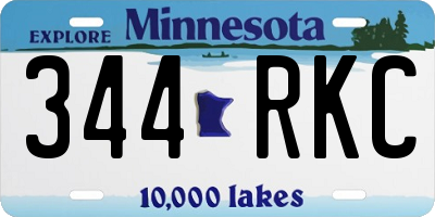 MN license plate 344RKC
