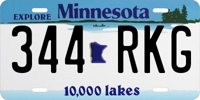 MN license plate 344RKG