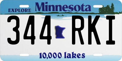 MN license plate 344RKI