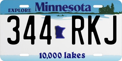 MN license plate 344RKJ