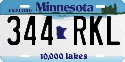 MN license plate 344RKL