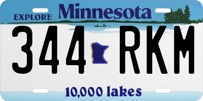 MN license plate 344RKM