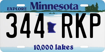 MN license plate 344RKP