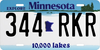 MN license plate 344RKR