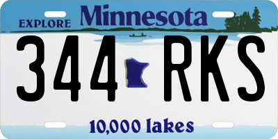 MN license plate 344RKS