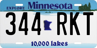 MN license plate 344RKT