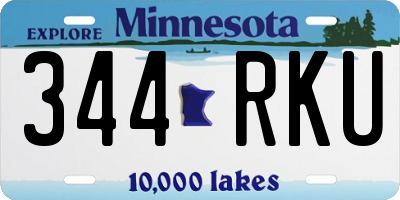 MN license plate 344RKU