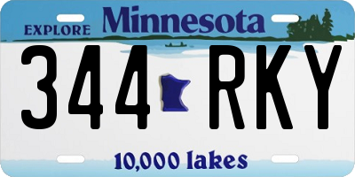 MN license plate 344RKY