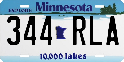 MN license plate 344RLA
