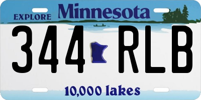 MN license plate 344RLB