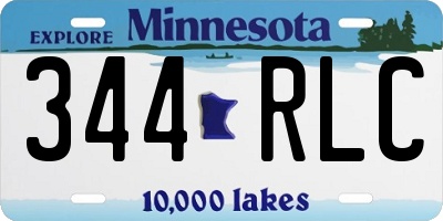 MN license plate 344RLC