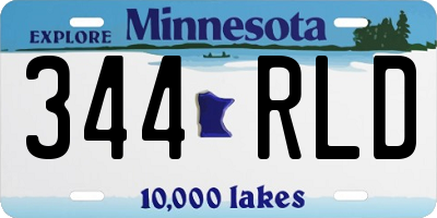 MN license plate 344RLD