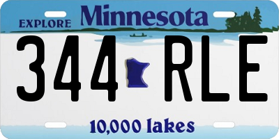 MN license plate 344RLE