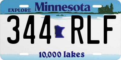 MN license plate 344RLF