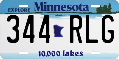 MN license plate 344RLG