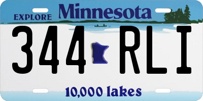 MN license plate 344RLI