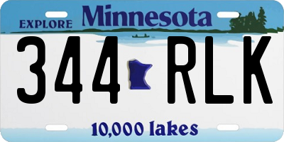 MN license plate 344RLK