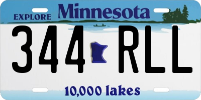 MN license plate 344RLL