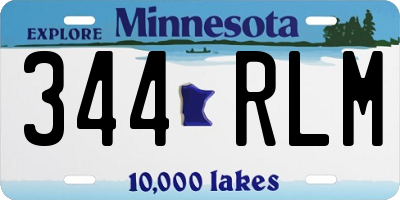 MN license plate 344RLM
