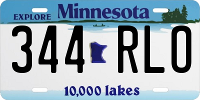 MN license plate 344RLO