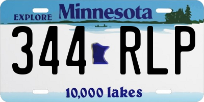MN license plate 344RLP