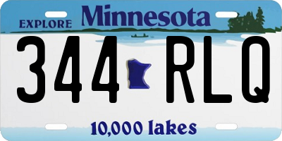 MN license plate 344RLQ