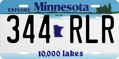 MN license plate 344RLR