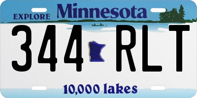 MN license plate 344RLT