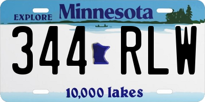 MN license plate 344RLW