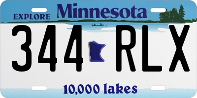 MN license plate 344RLX
