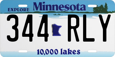 MN license plate 344RLY