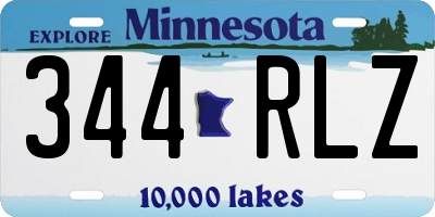 MN license plate 344RLZ