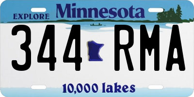 MN license plate 344RMA