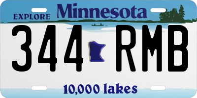 MN license plate 344RMB