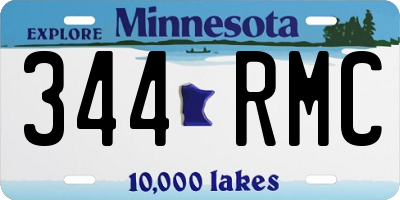 MN license plate 344RMC
