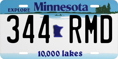 MN license plate 344RMD