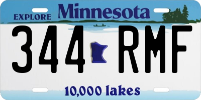 MN license plate 344RMF