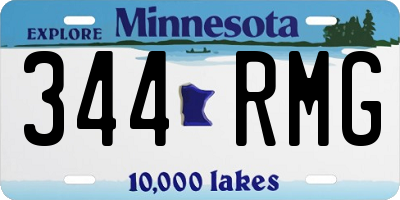 MN license plate 344RMG