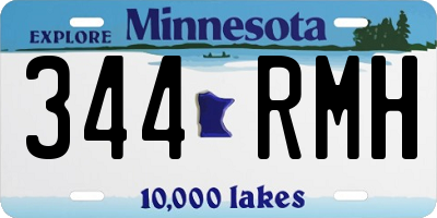 MN license plate 344RMH