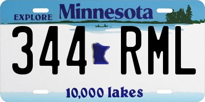 MN license plate 344RML