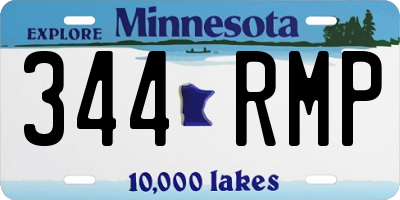 MN license plate 344RMP