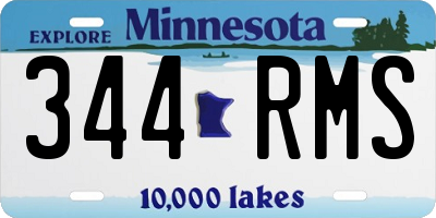 MN license plate 344RMS