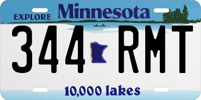 MN license plate 344RMT