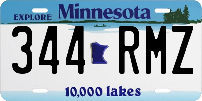 MN license plate 344RMZ