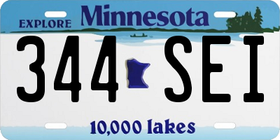 MN license plate 344SEI
