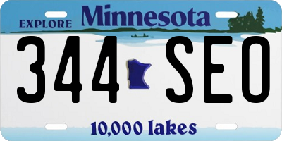 MN license plate 344SEO