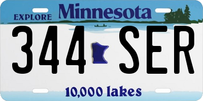 MN license plate 344SER