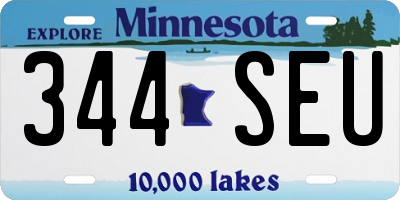 MN license plate 344SEU