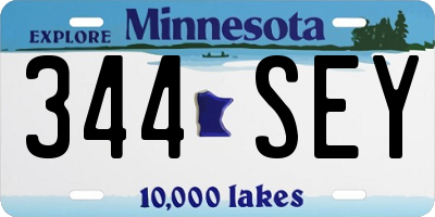 MN license plate 344SEY